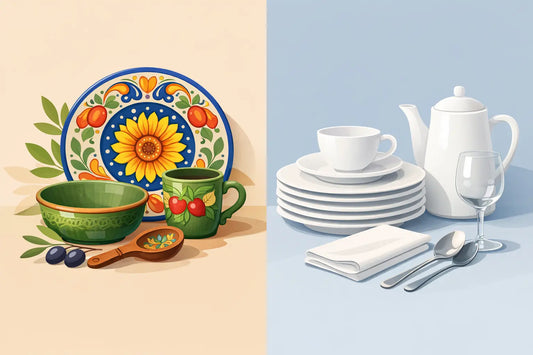 Majolica vs Porcelain Dinnerware