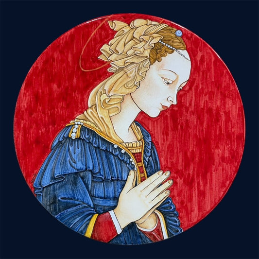 Madonna by Fra Filippo Lippi – 35cm Hand-Decorated Dish – Personalized Reproduction