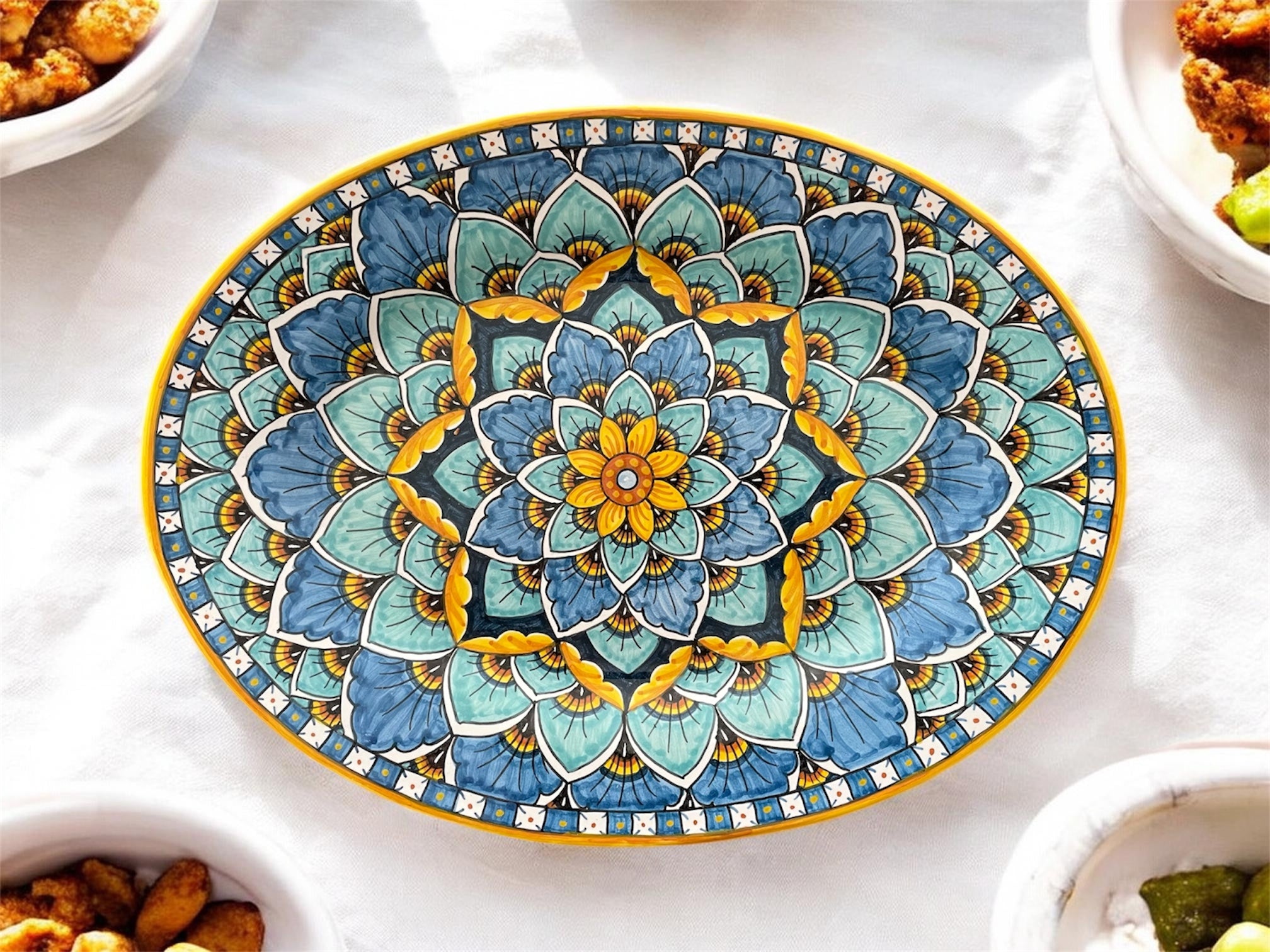 LV-14 - Oval Platter (Pre Order) – Geribi Deruta Italy