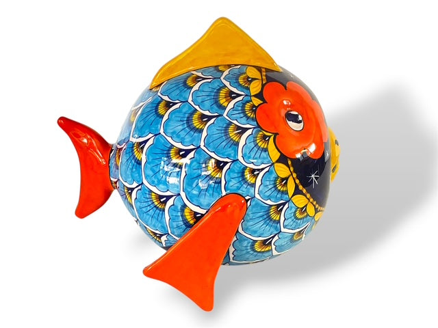 Handmade Italian Ceramic Fish – Colorful Majolica Sculpture from Deruta