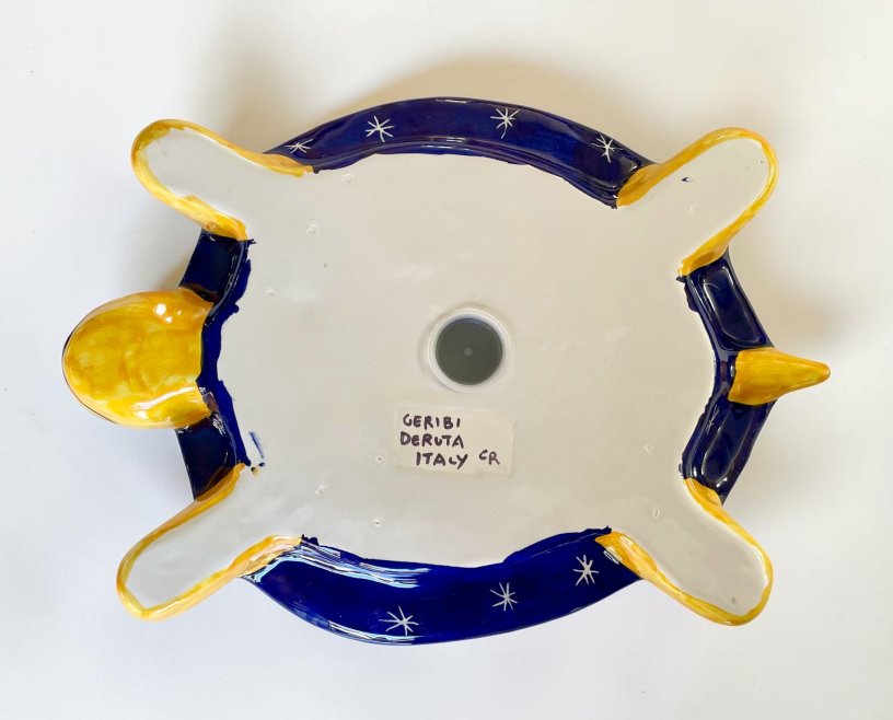 Majolica Turtle Bank, ANIX-23 – 37x28x12cm (14.5" x 11" x 5") – One of a Kind – Handmade in Deruta, Italy