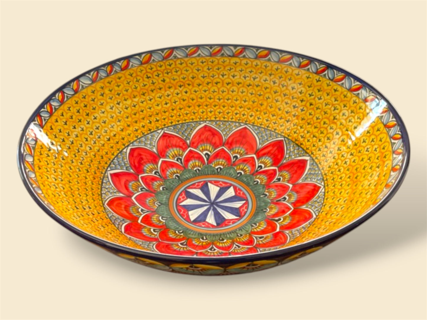 Centerpiece Red-Yellow Bowl